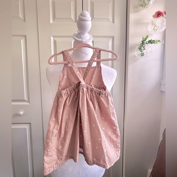 Chick Lane 100% Cotton Pink Dress with Heart Pattern - Picture 2 of 4